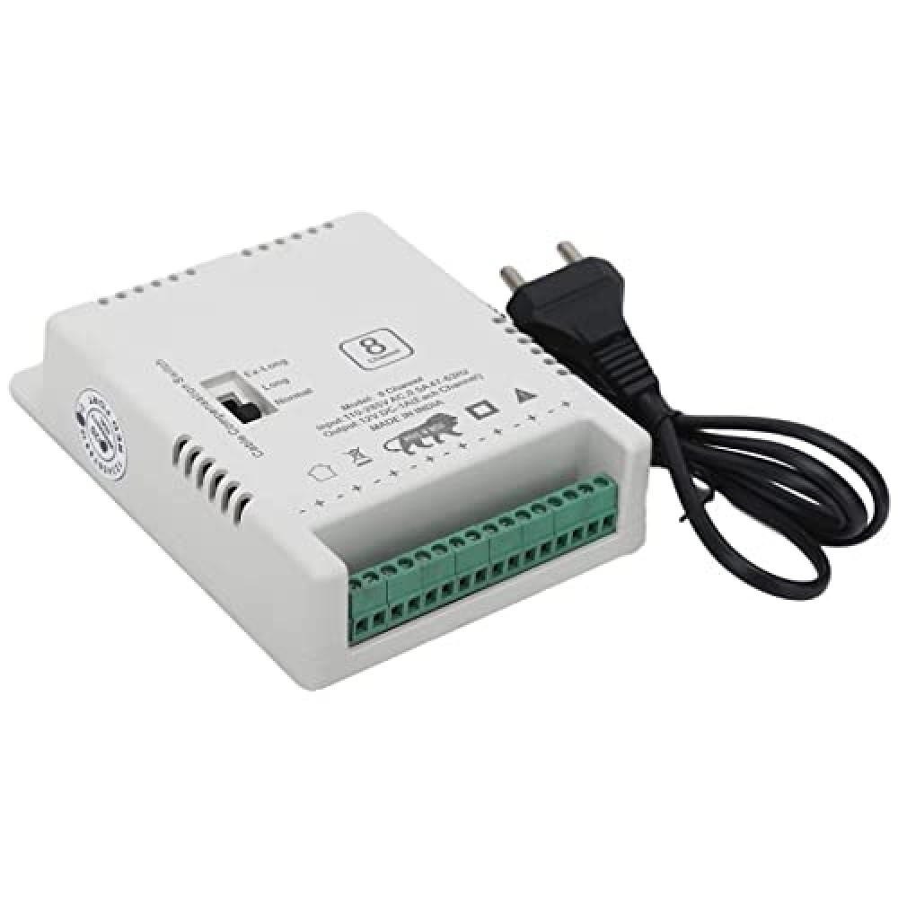 Multi Port 8 Channel  CCTV SMPS Power Supply (Input 150-300V, Output 12 Volt 10 Amp)